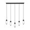 Z-Lite Arden Linear Chandelier, 5-Light, 4.75 In.W x 42 In.L x 12 In.H, Matte Black/Clear 651P-5L-MB - alternate 7